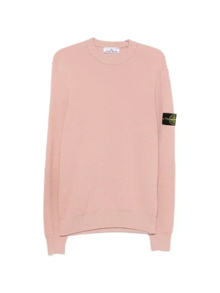 Lung pulover Stone Island cu strasuri roz