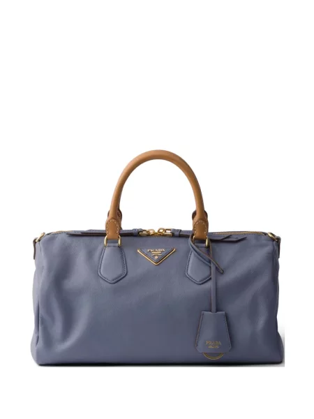 Top Prada din piele albastru