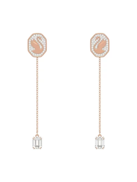 Kolczyki Swarovski różowe