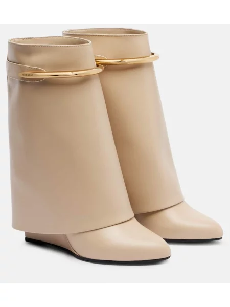 Botine Givenchy din piele bej