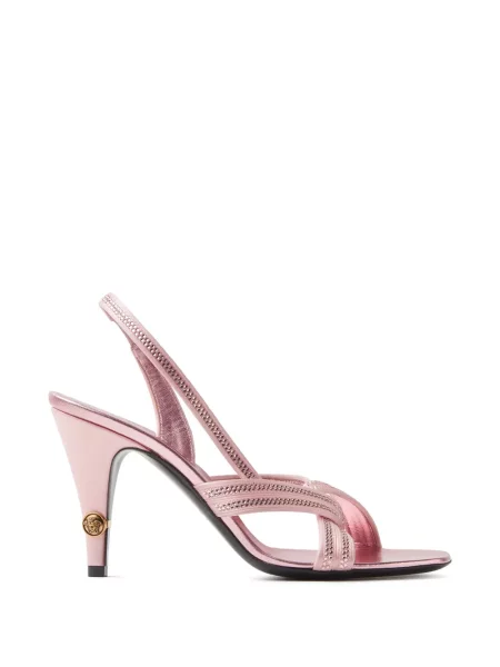 Sandale Versace din satin roz