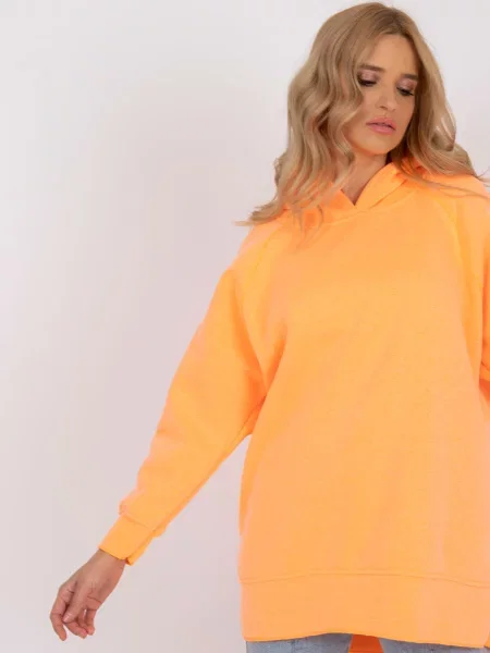 Hanorac cu glugă Fashionhunters cu glugă portocaliu