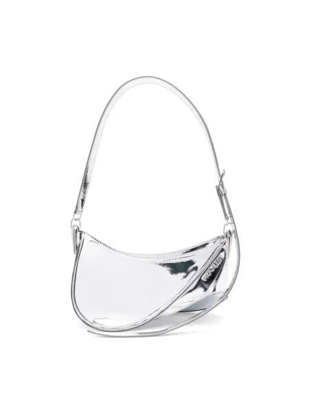 Torebka Mugler skórzana szara
