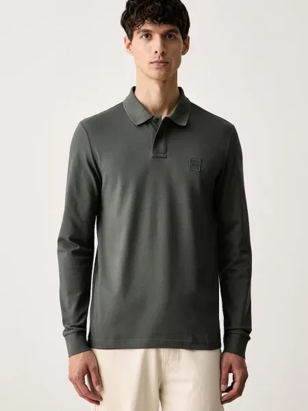BOSS Tricou Passerby smarald verde