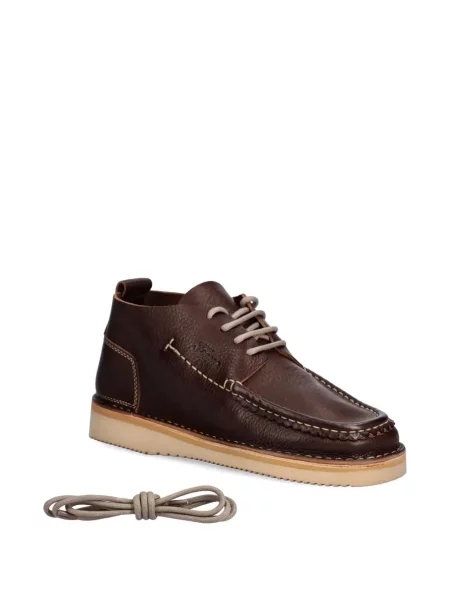 Botine Fracap cu șireturi din piele maro