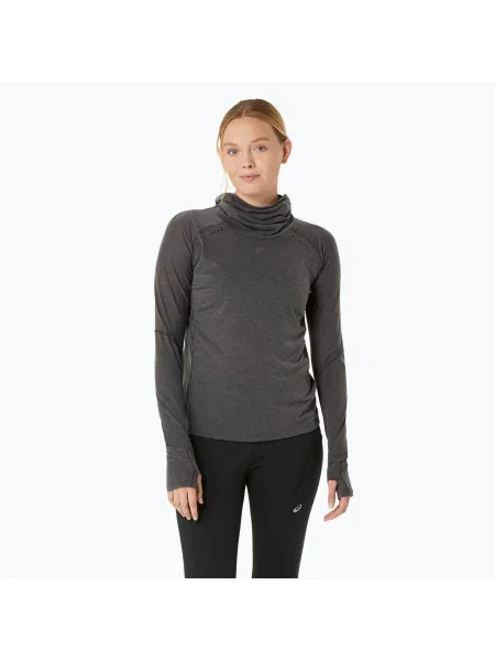 ASICS női Metarun Winter LS Hoodie teljesítmény futó melegítőfelső. Méret: M fekete
