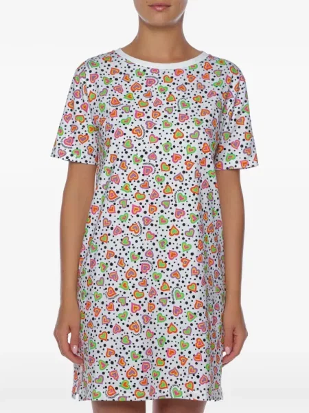 Tricou Moschino cu imagine cu motiv cu inimi alb
