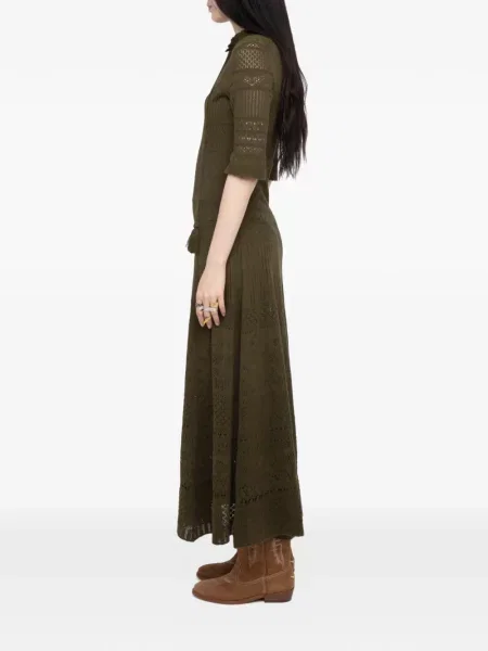 Rochie maxi Zadig&voltaire din dantelă de costum verde