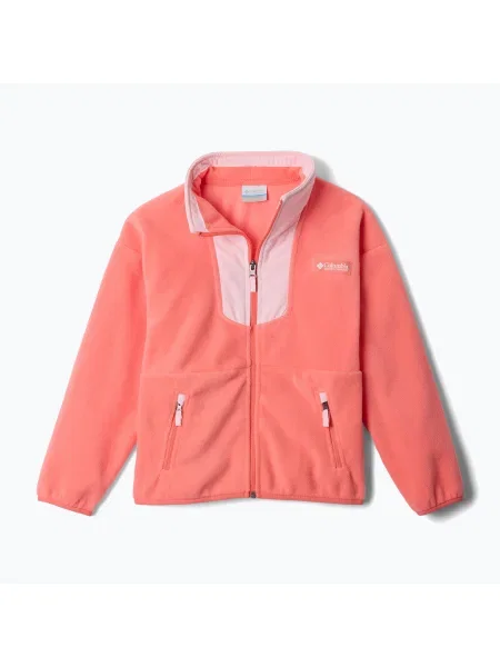 Детски поларен суитшърт Columbia Sequoia Grove Full Zip Fleece hot coral/satin pink розово