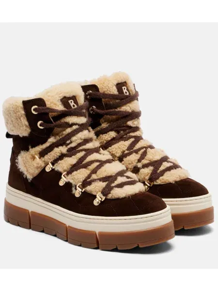 Bogner Botines Vaduz de ante y borrego marrón