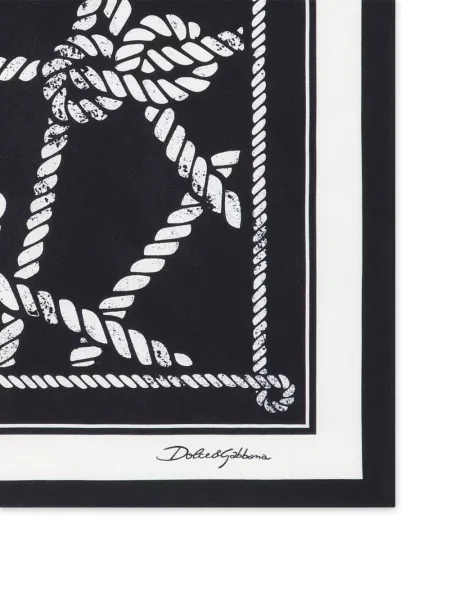 Μεταξωτός κασκόλ Dolce & Gabbana με σχέδιο μπλε