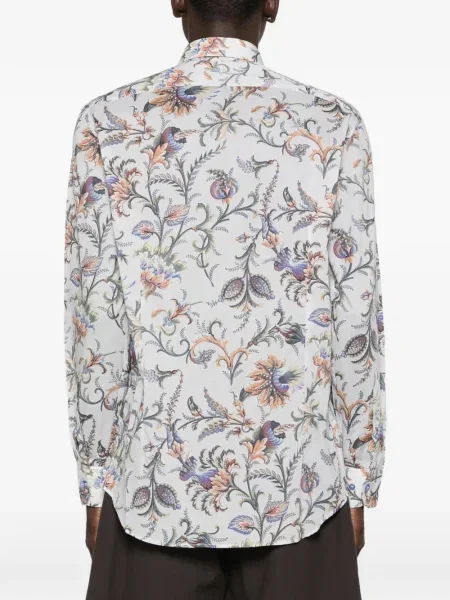 Cămașă Etro cu model floral albastru