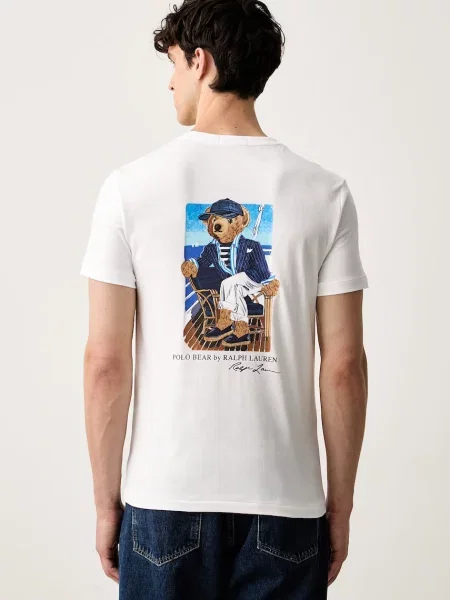 Polo Ralph Lauren tricou pentru bărbați din alb