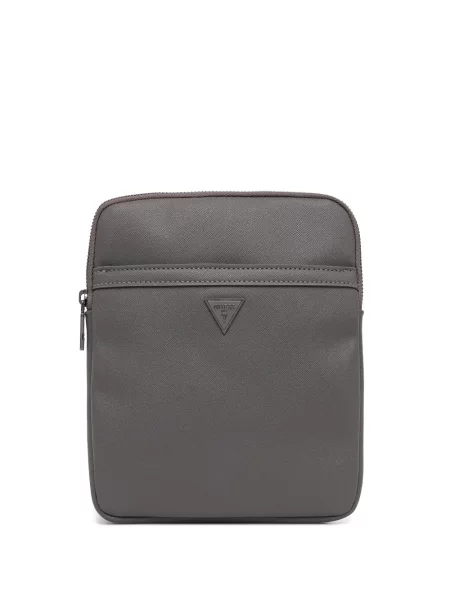 Geantă crossbody Guess cu autograf gri