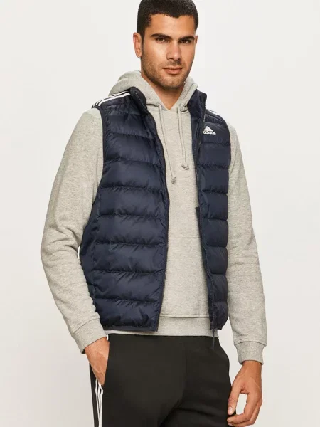 Geacă cu puf Adidas Performance albastru