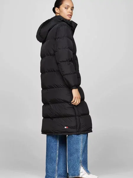 Довга джинсова куртка Tommy Jeans чорна