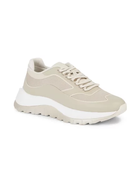 Sneakersy Calvin Klein z logo beżowe