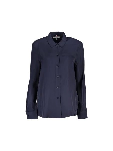 Hosszú ujjú hosszú ing Tommy Hilfiger kék