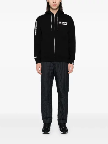 Geacă Aape By A Bathing Ape cu glugă cu petice negru