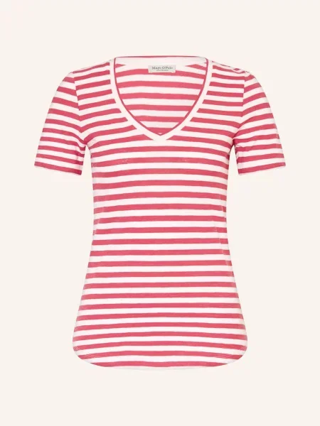 T-shirt o kroju regular fit z dżerseju slub Marc O'polo biała