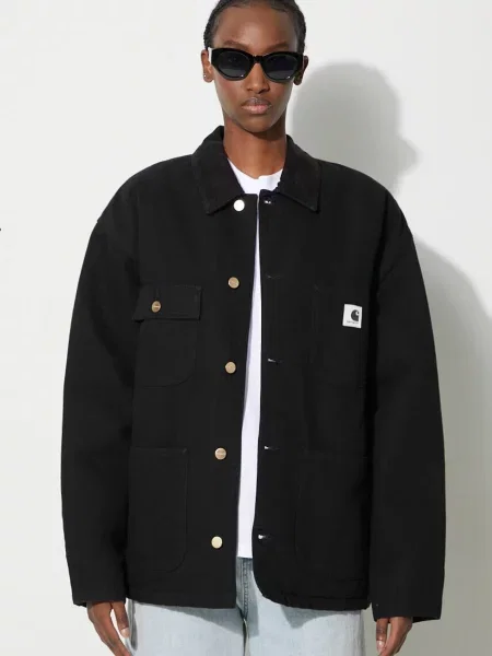 Carhartt WIP geaca jeans femei de tranzitie negru