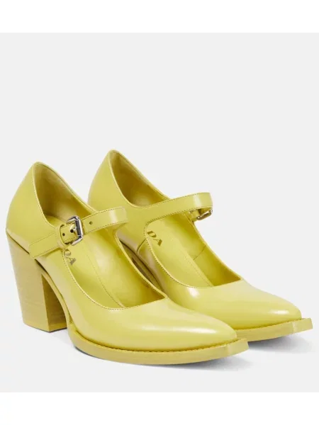 Usnjene salonarji Prada rjava