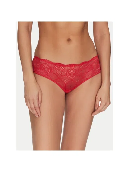 Klasične hlačke Wonderbra s čipko rdeča