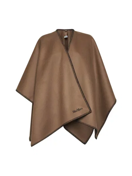 Peleryna Max Mara wełniany brązowy