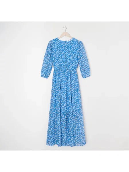 Sinsay Květované maxi šaty Vícebarevná