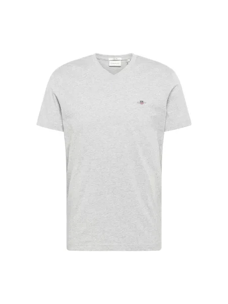GANT Tricou bleumarin / gri amestecat / roșu cireș alb