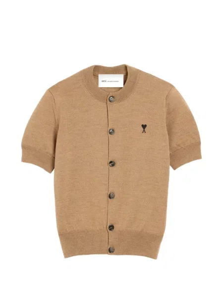 Scurt cardigan Ami Paris de lână