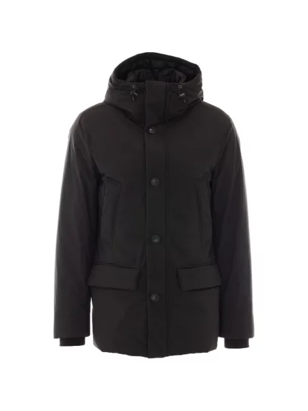 Geacă parka Woolrich cu glugă negru