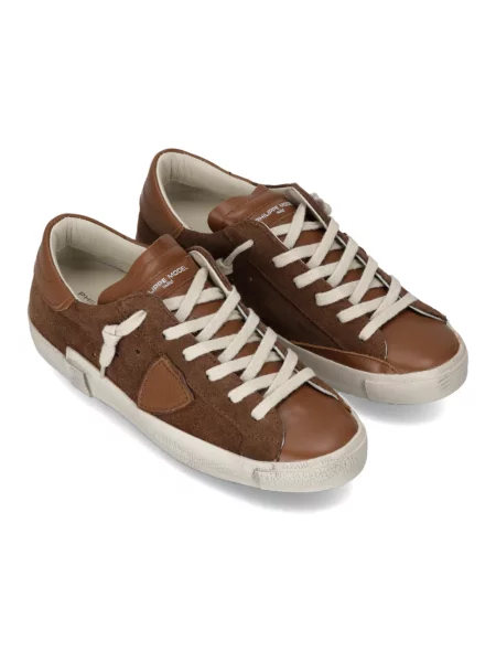 Buty do tenisa Philippe Model skórzane do tenisa brązowe
