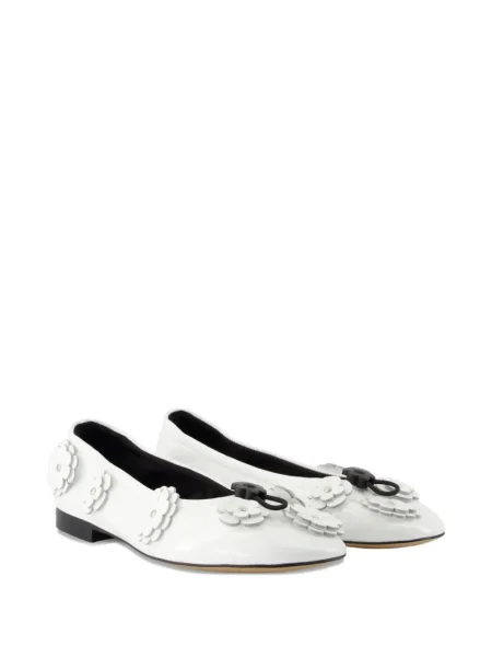 Balerini Cecilie Bahnsen cu model floral alb