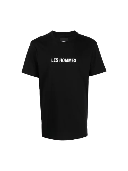 Koszulka Les Hommes z nadrukiem czarna