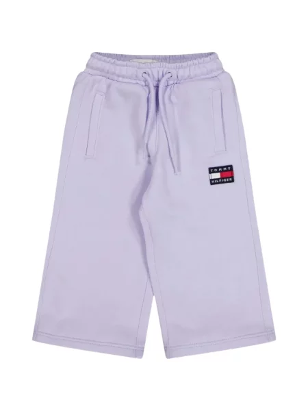 Spodnie dziecięce Tommy Hilfiger fioletowe