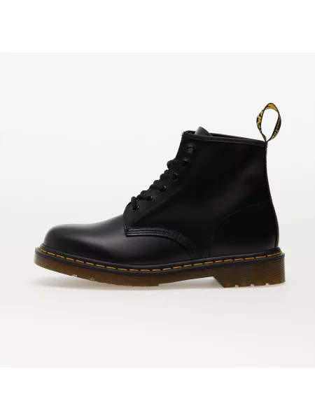 Botine Dr. Martens din piele cu toc plat negru