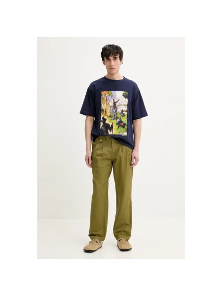 Desigual spodnie BANKER w fasonie chinos zielony