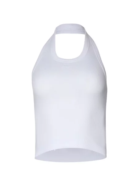 Top Vetements cu gât halter alb