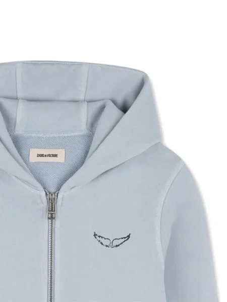 Dětska mikina s kapucí Zadig & Voltaire modrá