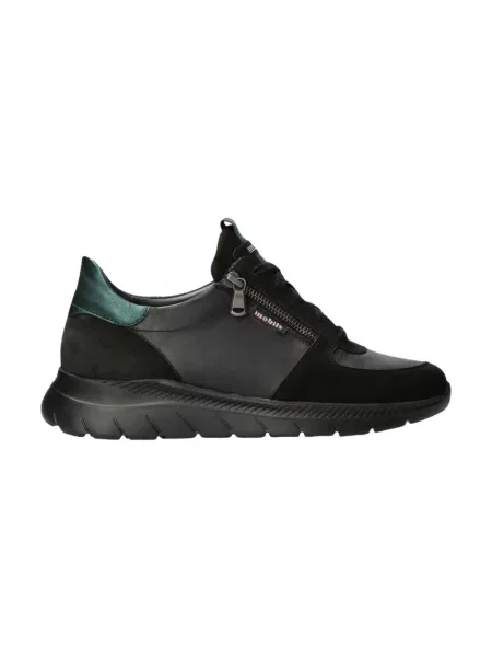 Sneakersy Mephisto sznurowane skórzane czarne