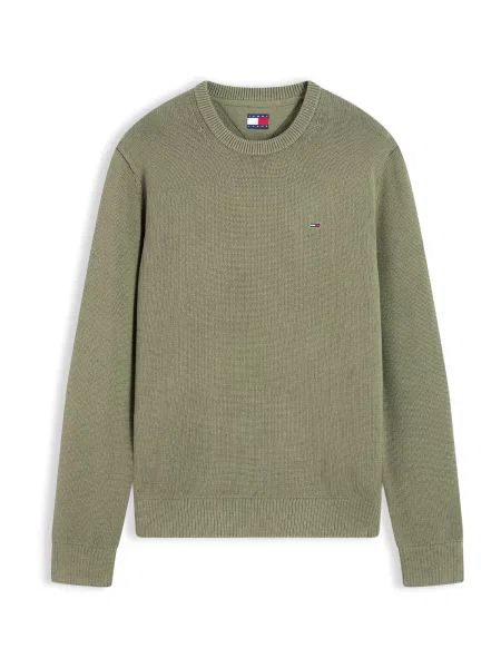 Tommy Jeans Pulover ESS oliv