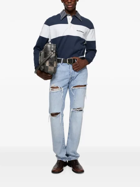 Ριγέ polo Acne Studios μπλε