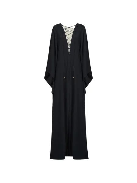 Rochie Taller Marmo cu șireturi din dantelă negru