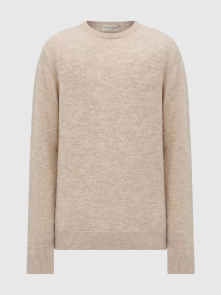 Меланжевий джемпер з кашеміру Cashmere&whiskey бежевий