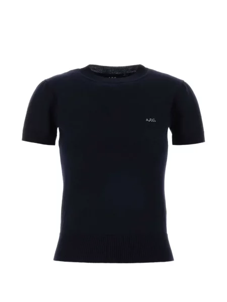 Tricou A.p.c. cu broderie albastru