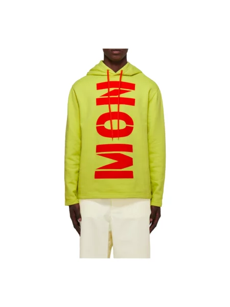 Bluza z kapturem Moncler z logo zielona