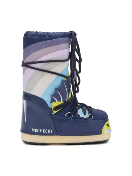 Botki dziecięce Moon Boot niebieskie