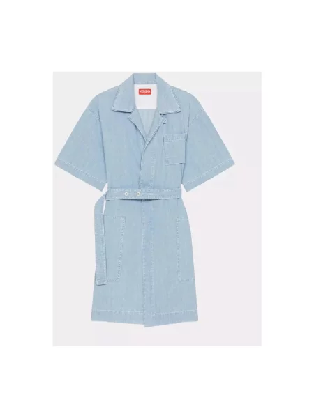 Sukienka jeansowa Kenzo klasyczna niebieska