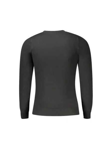 Sweter Cavalli Class z długim rękawem wełniany czarny